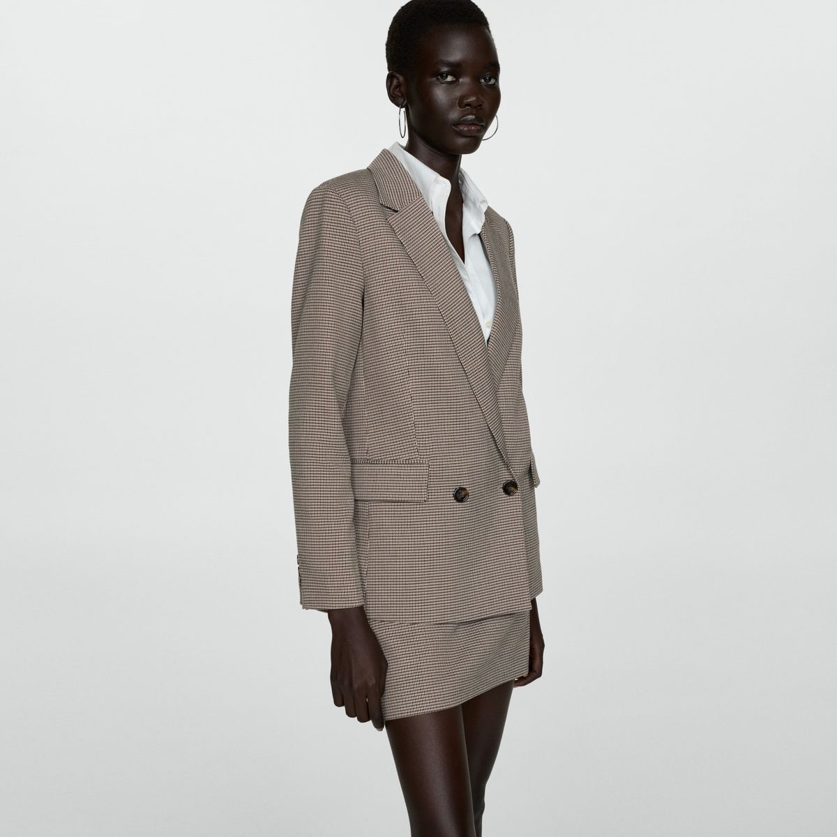 MANGO - Blazer Mujer de Cuadros MANGO