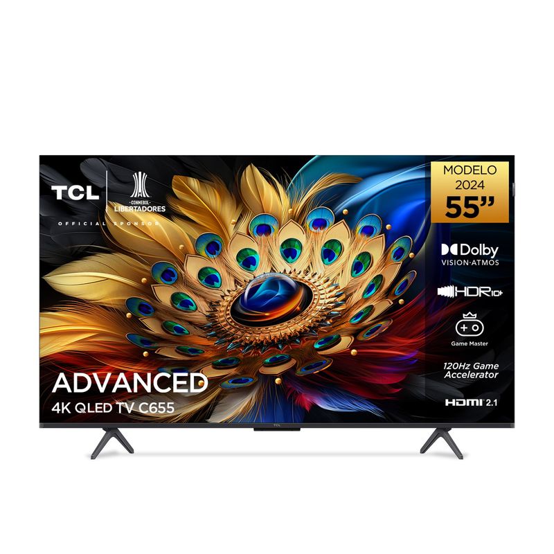TCL - Televisor TCL 55 pulgadas QLED 4K Ultra HD Smart TV 