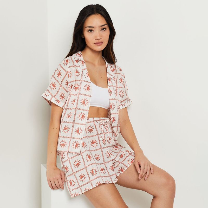 ETAM - Camisa de dormir Mujer Medio Manga corta de Algodón ETAM