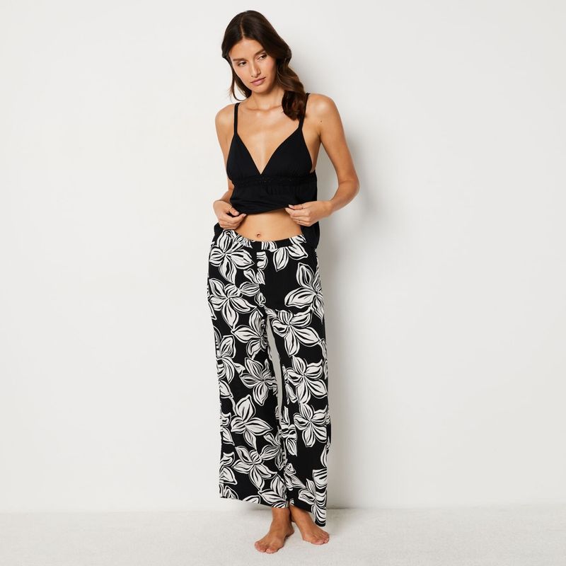 ETAM - Pantalón de pijama Mujer Largo Sin mangas de Viscosa ETAM
