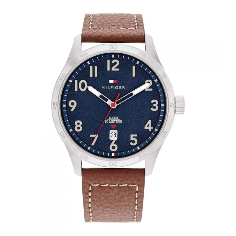TOMMY HILFIGER - Reloj Tommy Hilfiger para Hombre 1710559 . Reloj Análogo Cuero Marrón