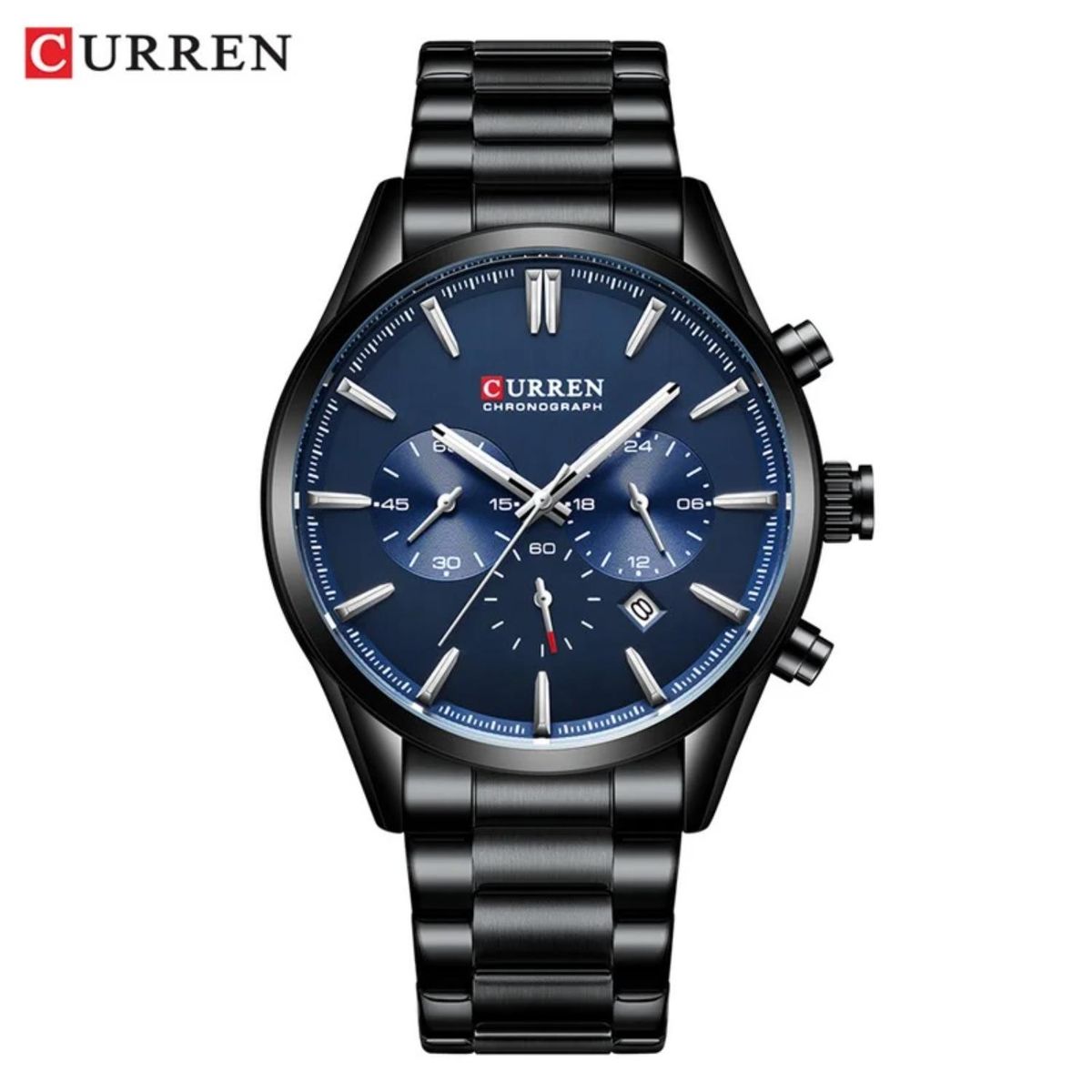 CURREN - Reloj Curren para Hombre KREd8903 . Reloj Análogo Acero inoxidable Negro