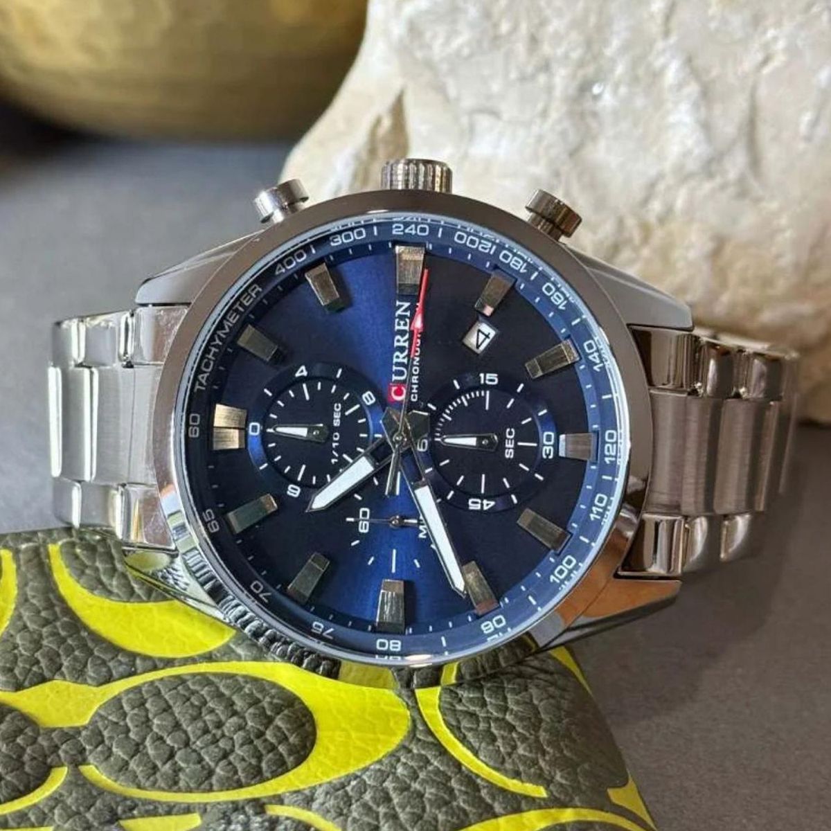 CURREN - Reloj Curren para Hombre KREd8601 . Reloj Análogo Acero inoxidable Plateado