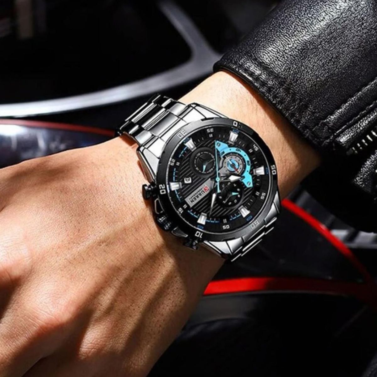 CURREN - Reloj Curren para Hombre KREd391901 . Reloj Análogo Acero inoxidable Plateado