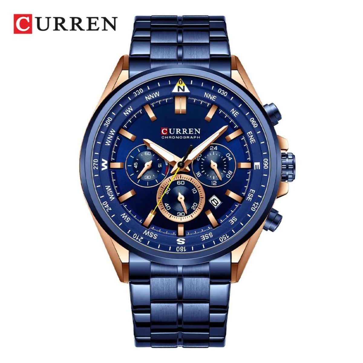 CURREN - Reloj Curren para Hombre KREd312003 . Reloj Análogo Acero inoxidable Azul