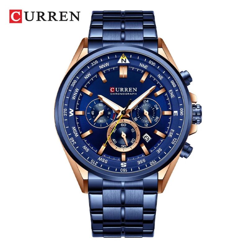 CURREN - Reloj Curren para Hombre KREd312003 . Reloj Análogo Acero inoxidable Azul