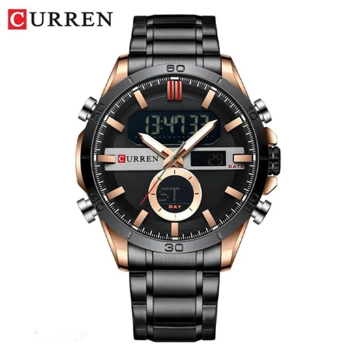 CURREN - Reloj Curren para Hombre KREd230120 . Reloj Análogo Acero inoxidable Negro