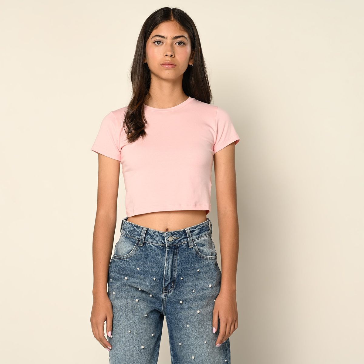 ELV - Top Niña Manga corta Algodón ELV