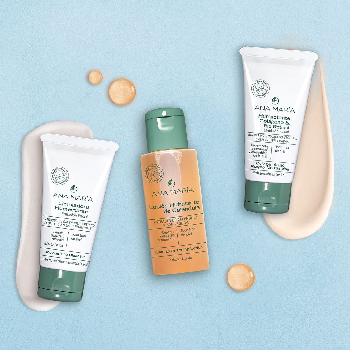 ANA MARIA - Hidratantes faciales Set Cuidado Facial Hidratante Ana Maria: Incluye 3 productos 