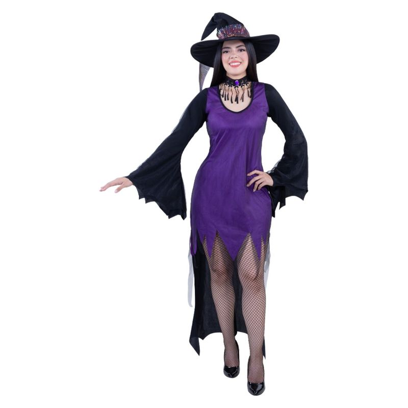 FANTASTIC NIGHT - Disfraz para Mujer Hechicera Fantasía Terror