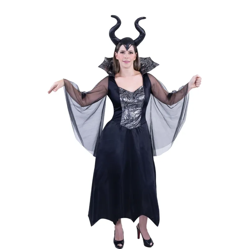 FANTASTIC NIGHT - Disfraz para Mujer Malévola Fantasía Terror