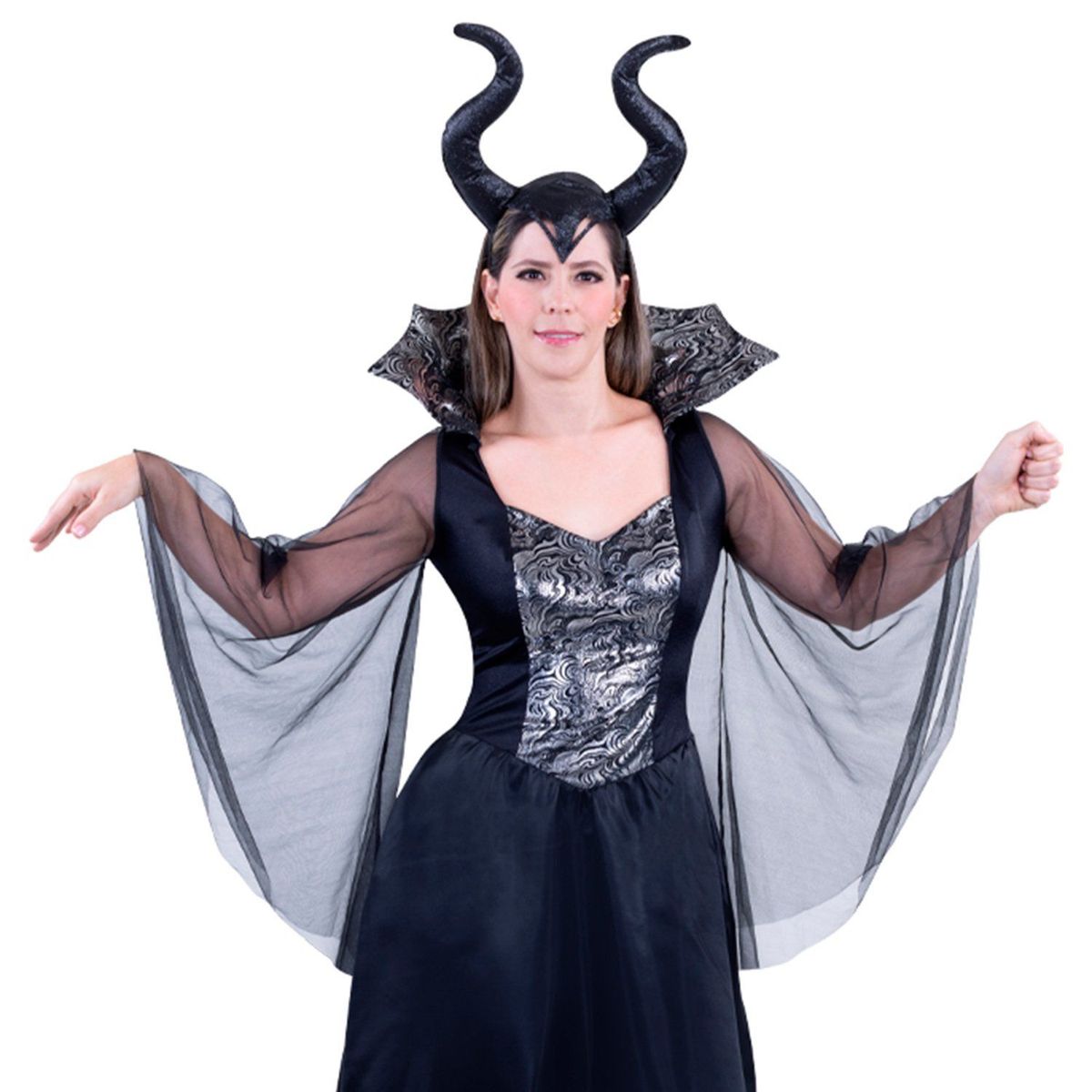 FANTASTIC NIGHT - Disfraz para Mujer Malévola Fantasía Terror