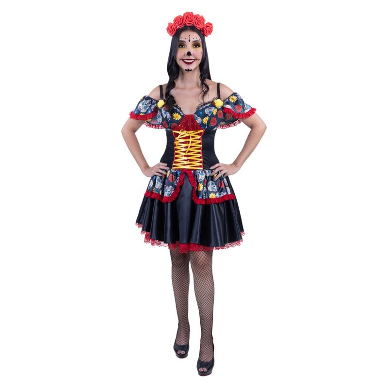 FANTASTIC NIGHT - Disfraz para Niña fantasía catrina