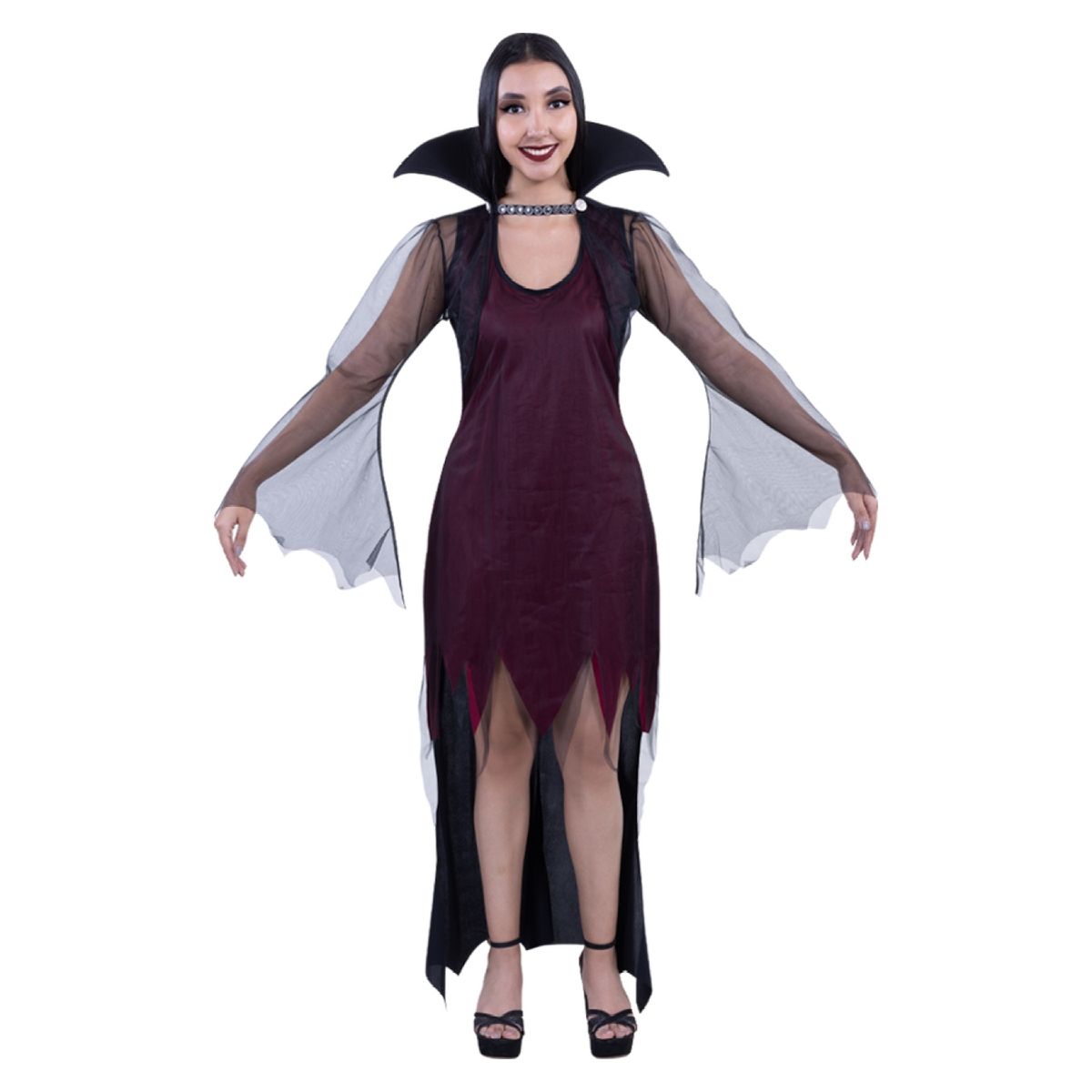 FANTASTIC NIGHT - Disfraz para Mujer Vamira Gótica Terror Fantasía