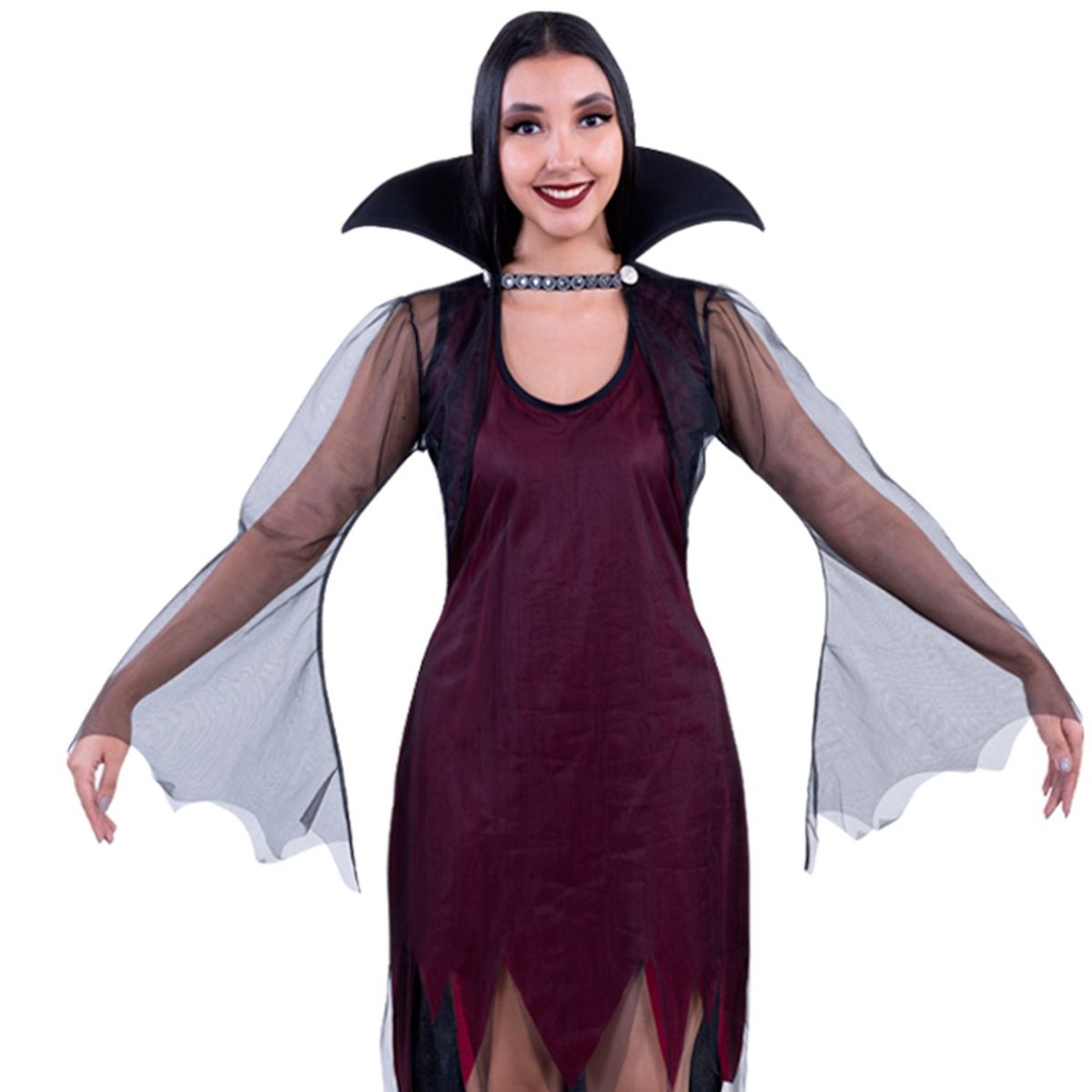 FANTASTIC NIGHT - Disfraz para Mujer Vamira Gótica Terror Fantasía