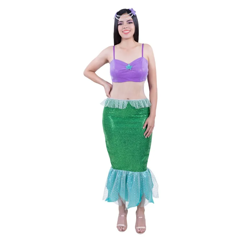 FANTASTIC NIGHT - Disfraz para Mujer Princesa Sirena Fantasía