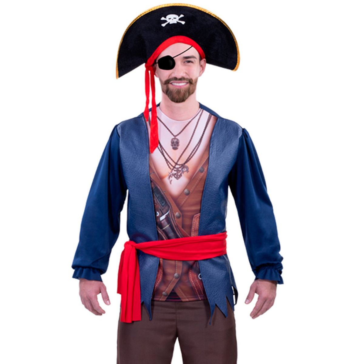 FANTASTIC NIGHT - Disfraz para hombre Pirata Fantasía Terror