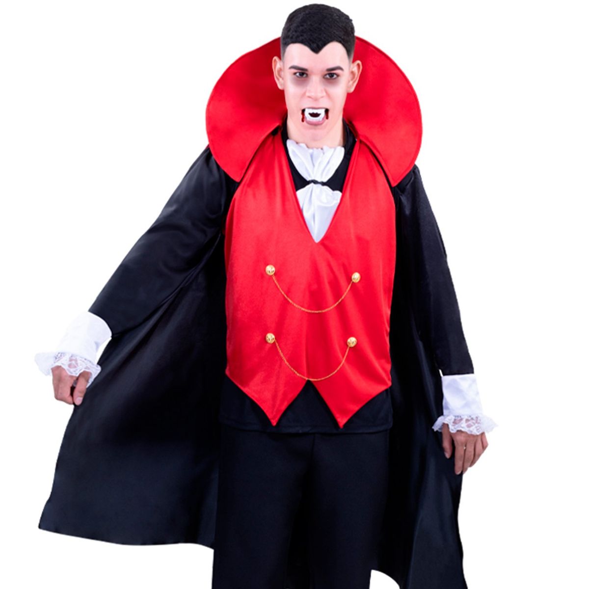 FANTASTIC NIGHT - Disfraz para hombre Drácula Fantasía Terror