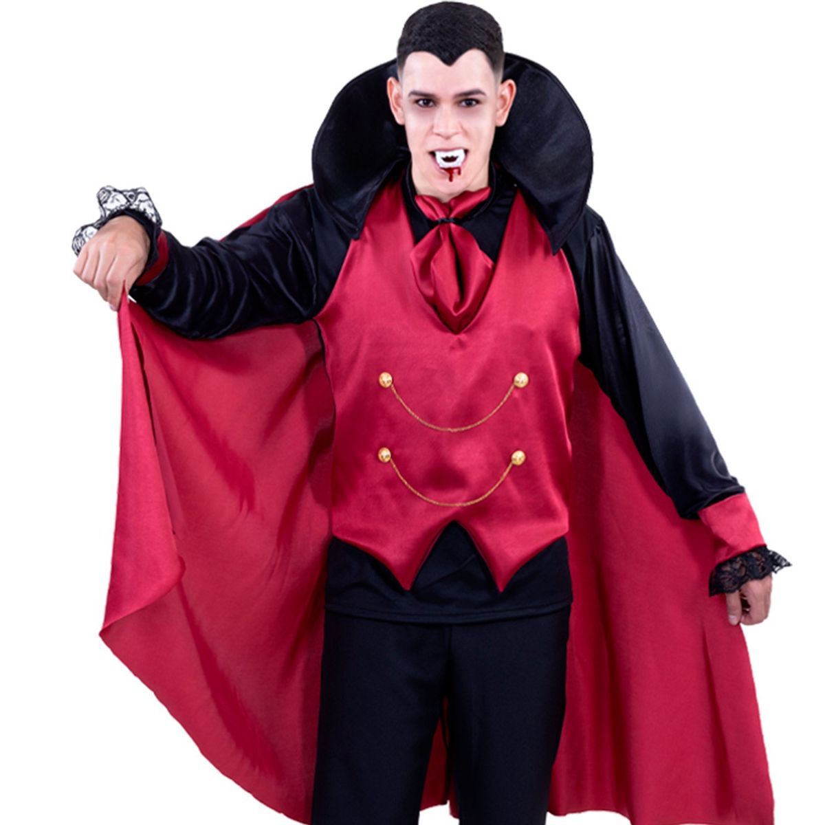 FANTASTIC NIGHT - Disfraz para hombre vampiro Terror Fantasía