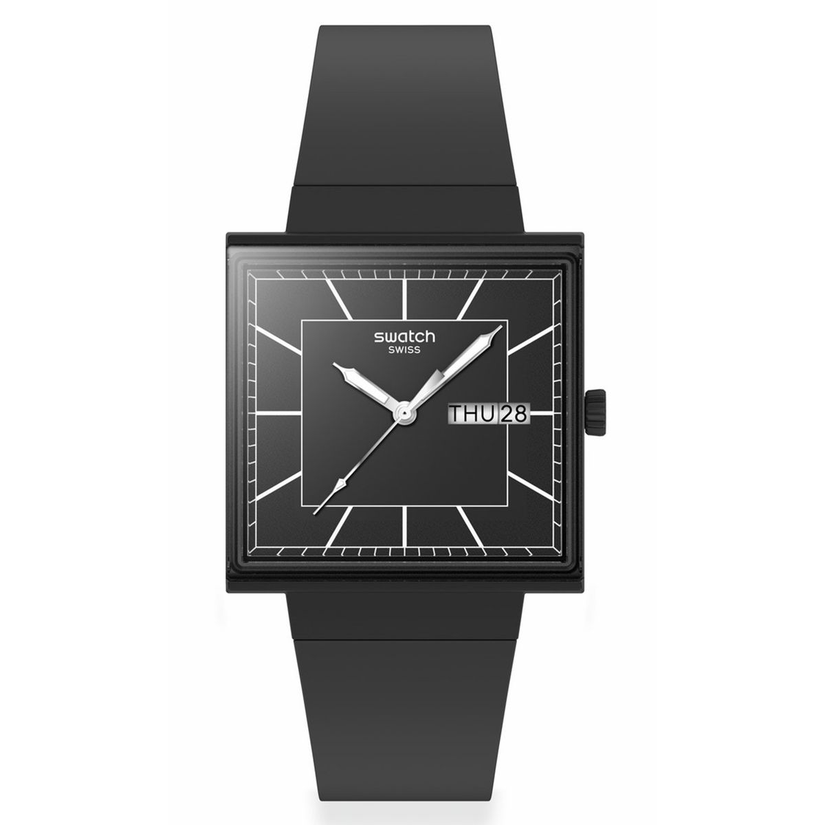 SWATCH - Relojes Swatch Unisex WHAT IF BLACKAGAIN?. Relojes Plástico Negro SO34B701