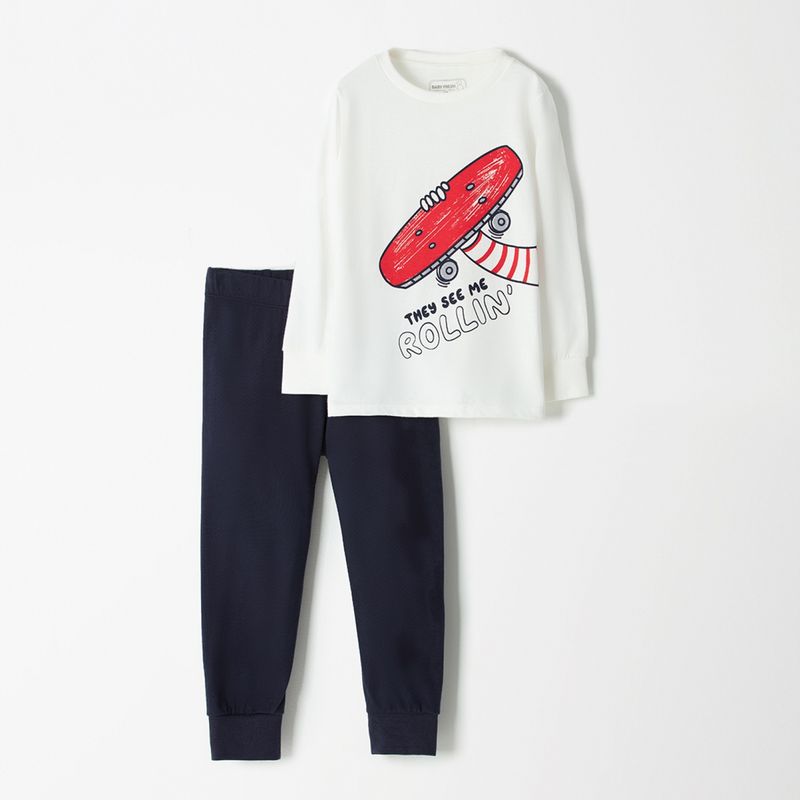 BABY FRESH - Pijama para Bebé niño 2 piezas Cintura elásticada Manga larga de Algodón Baby Fresh
