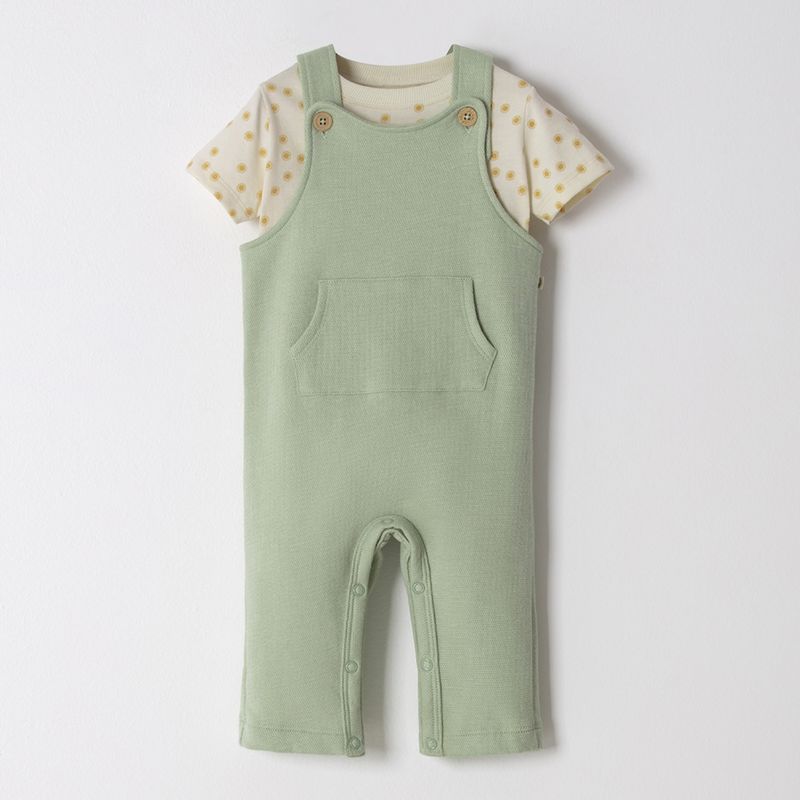 BABY FRESH - Set Jardinera + camiseta manga corta para Bebé niño de Algodón Baby Fresh