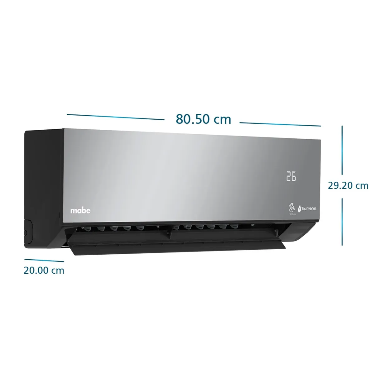 MABE - Aire acondicionado inverter Mabe 220V 12000 BTUs Espejo MMI12CDMCCC10