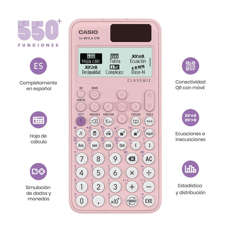 CASIO - Calculadora Casio D5 FX-991LACW-PK-