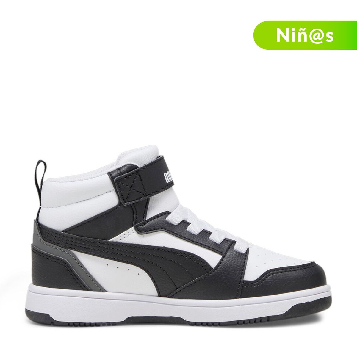 PUMA - Tenis moda Puma Rebound V6 Mid para Niño con Velcro