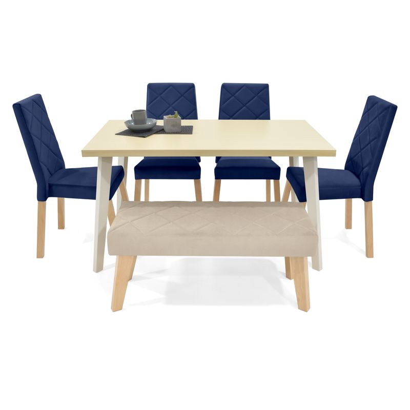 MICA - Juego de comedor LINOU 6P 6 puestos