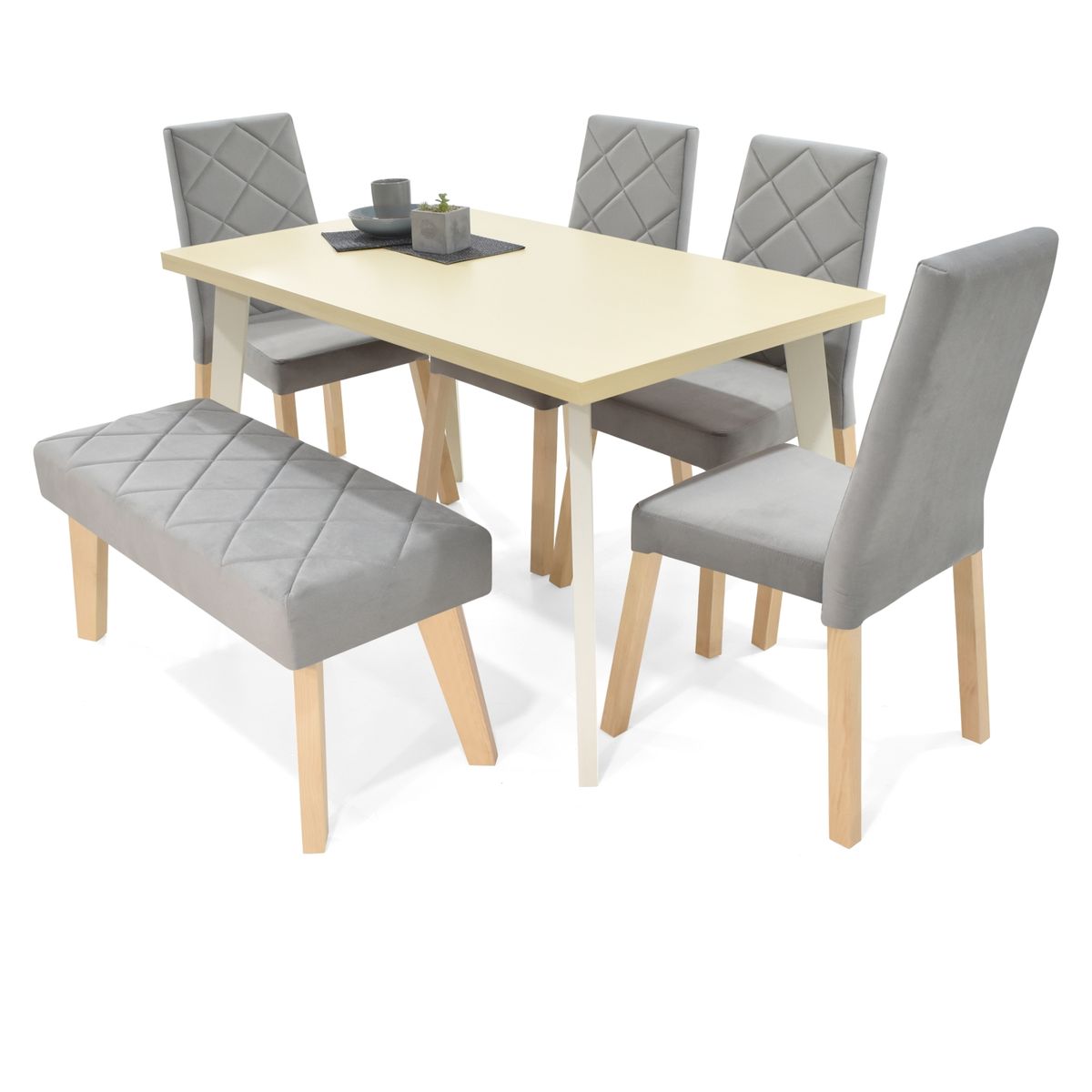 MICA - Juego de comedor LINOU 6P 6 puestos