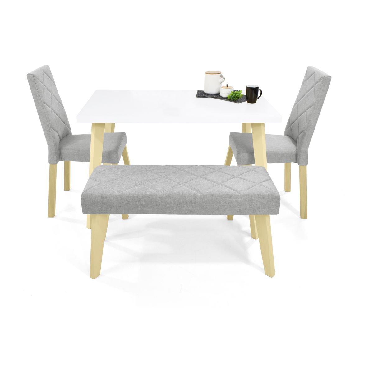 MICA - Juego de comedor MOSCU 4P LINOU 4 puestos