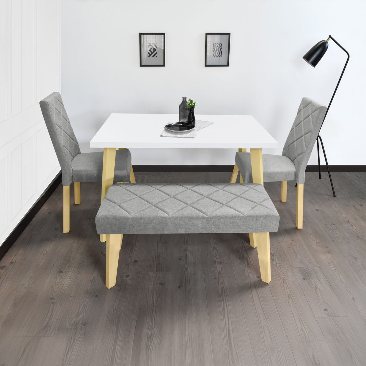 MICA - Juego de comedor MOSCU 4P LINOU 4 puestos