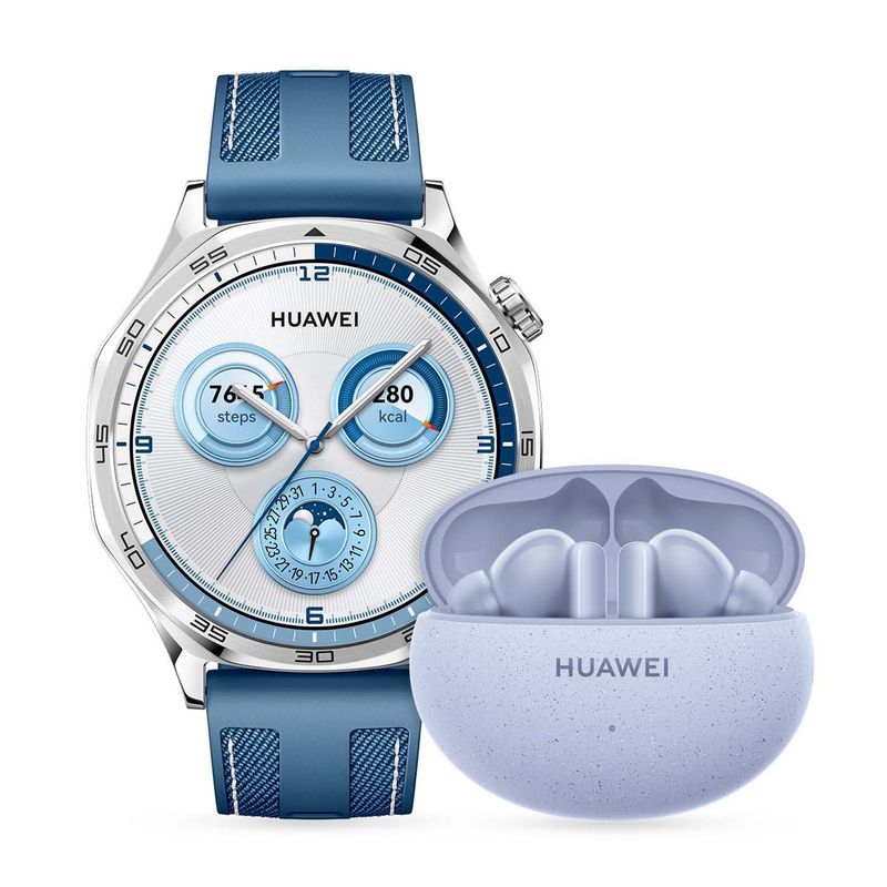 HUAWEI - Smartwatch Huawei  GT5 46MM | 5 ATM resistencia al agua | pantalla AMOLED táctil a color + Freebuds 5i