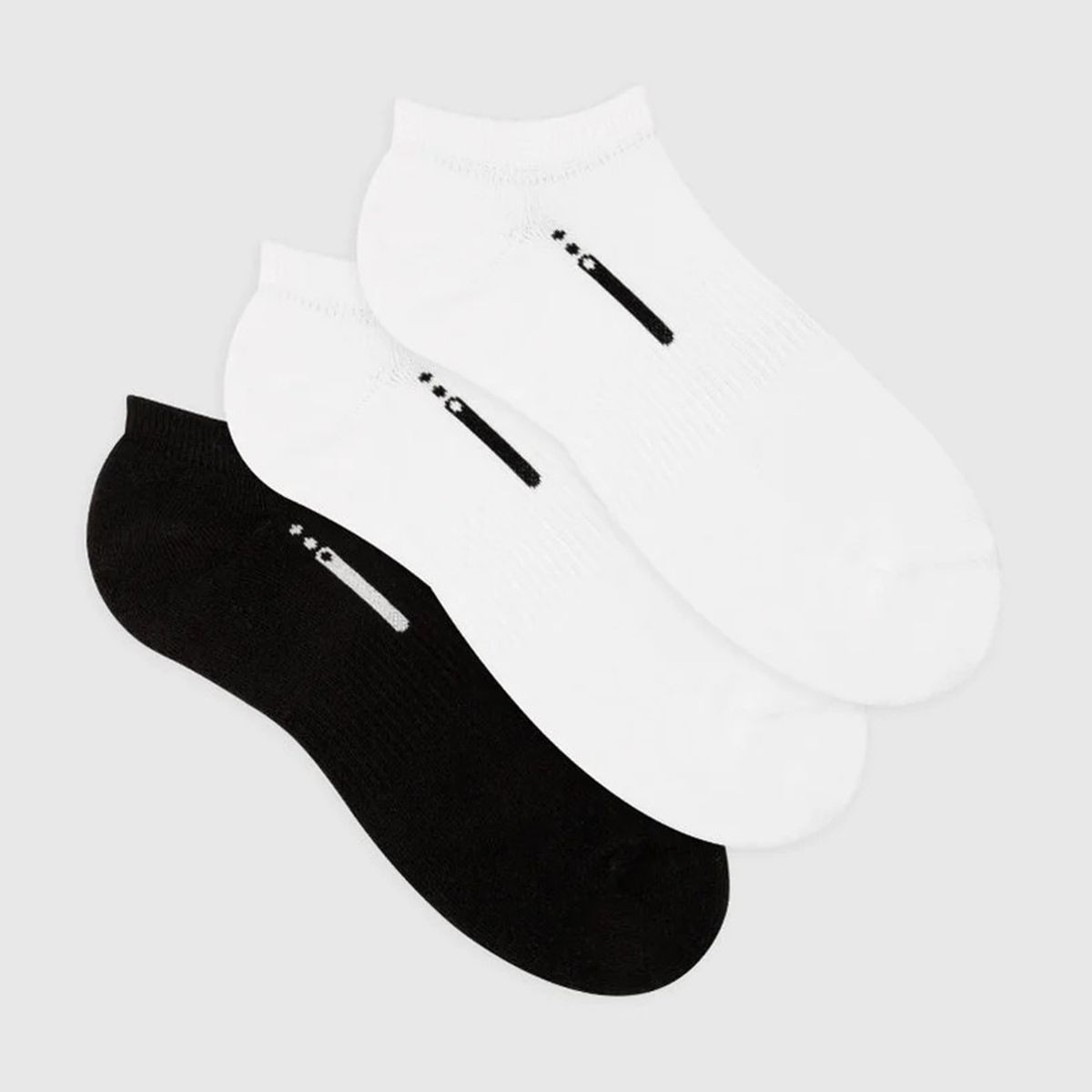 PUNTO BLANCO - Pack de 3 Medias deportivas Hombre Corto Punto blanco