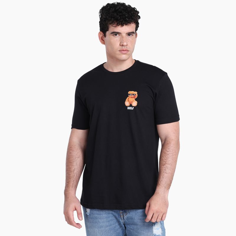BEARCLIFF - Camiseta Hombre Manga corta con Estampado de Algodón Bearcliff