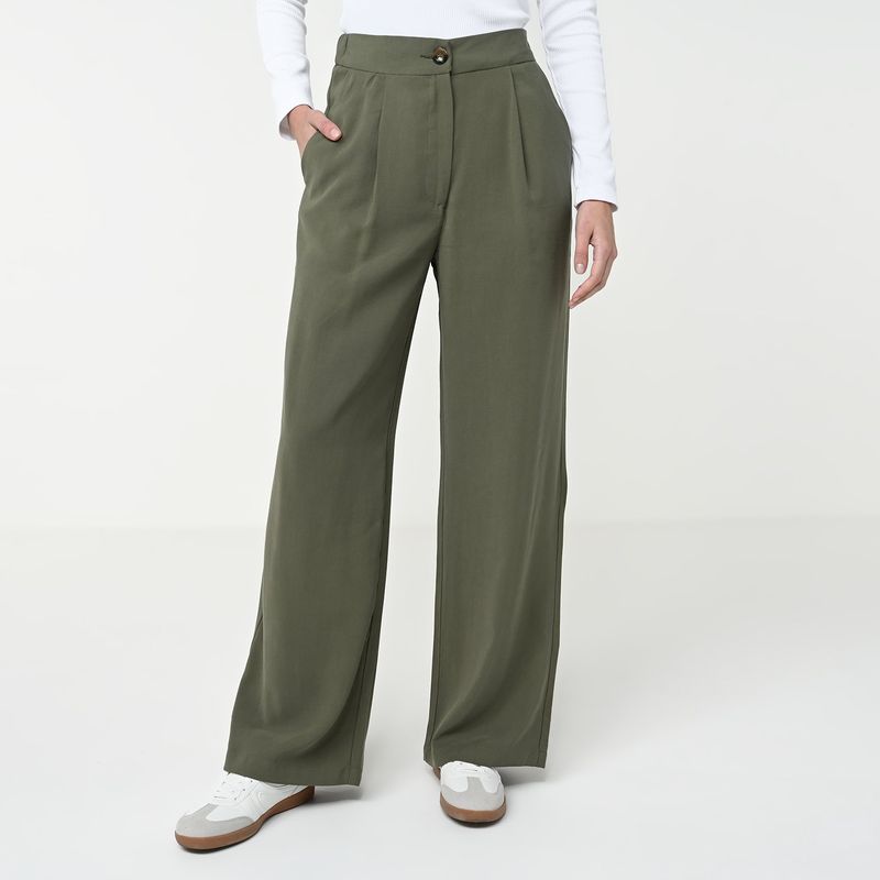 BASEMENT - Pantalón Culotte Mujer Tiro alto Basement