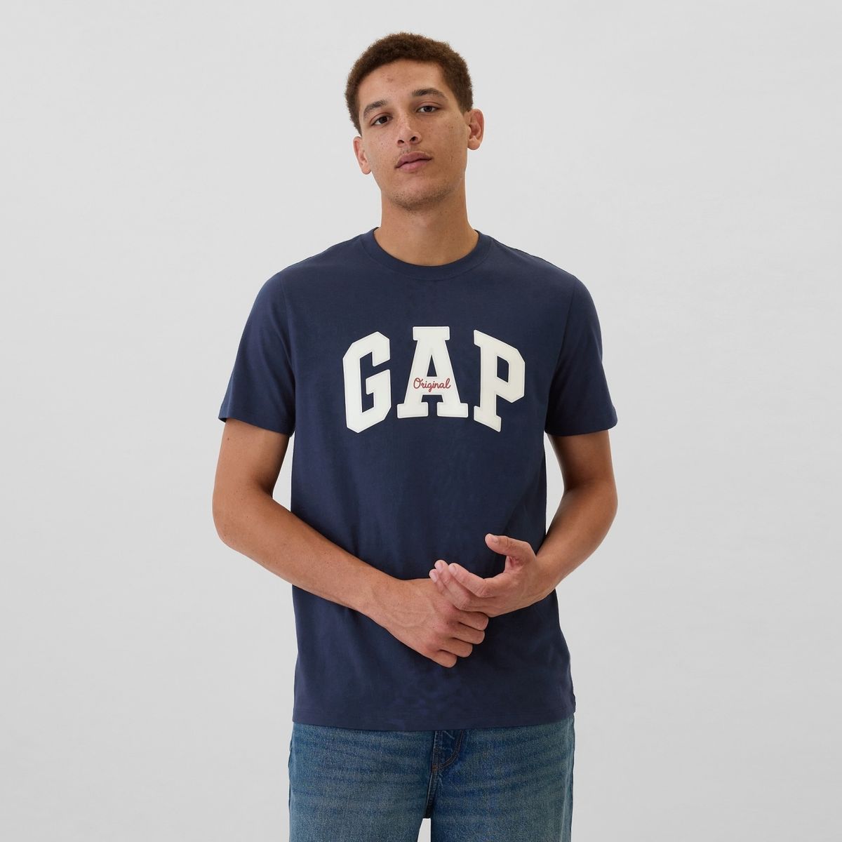 GAP - Camiseta Hombre Manga corta con Logo de Algodón Gap