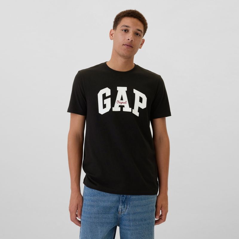 GAP - Camiseta Hombre Manga corta con Logo de Algodón Gap