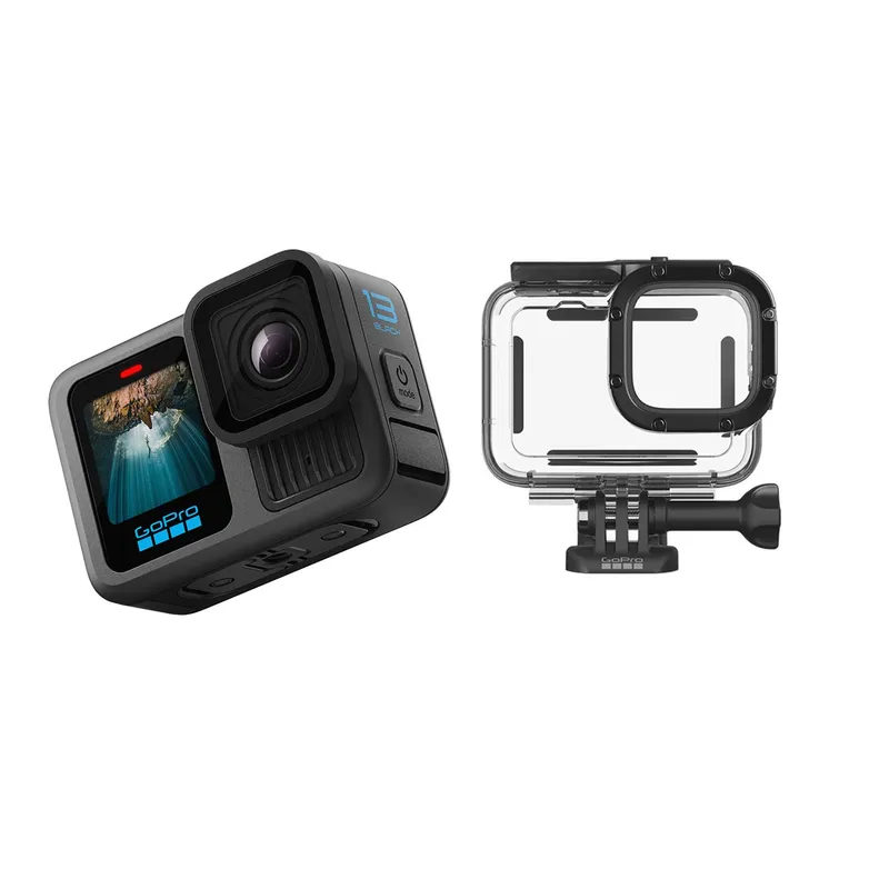 GOPRO - Camara  GoPro Hero 13 Black + Carcasa Protectora Grátis|Cámara de Acción Resistente al Agua|Video Ultra HD de hasta 5.3K 60fps|27 MP|Batería de 1900 mAh|Compatible con Lentes Intercambiable |Peso 157 Gramos