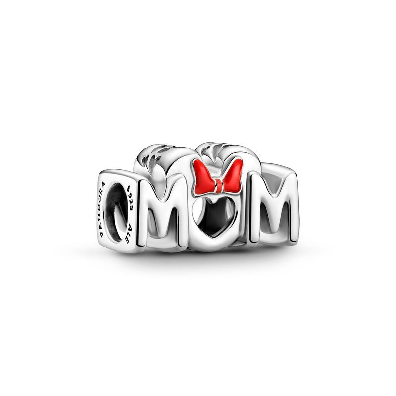 PANDORA - Charm Pandora Mamá y Lazo de Minnie Mouse Disney Plata Esterlina