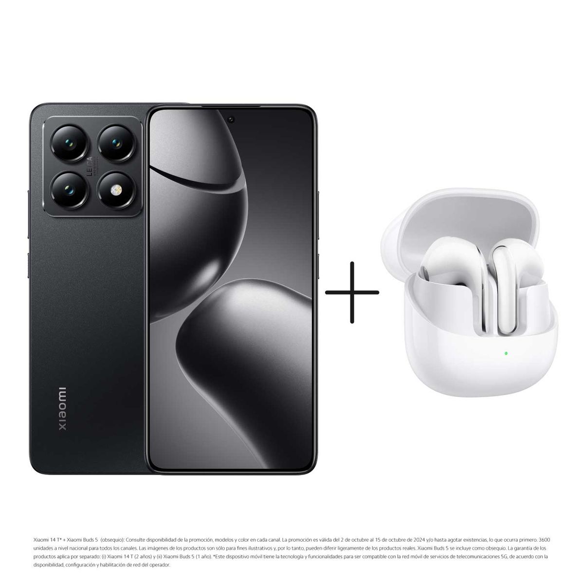 XIAOMI - Celular Xiaomi 14T 5G 512GB | 12GB | Obsequio Audífonos Buds 5 | Cámara Posterior 50 Mpx + 50Mpx (2X) +12Mpx | Cámara Frontal 32MP | Pantalla 6,67" Pulgadas | MediaTek Dimensity 8300 Ultra
