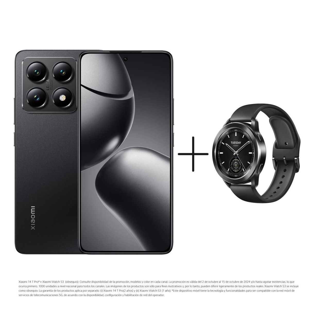 XIAOMI - Celular Xiaomi 14T Pro 5G 512GB | 12GB | Obsequio Smart Watch S3 | Cámara Posterior 50 Mpx + 50Mpx (2.5X) +12Mpx | Cámara Frontal 32MP | Pantalla 6,67" Pulgadas | MediaTek Dimensity 9300+