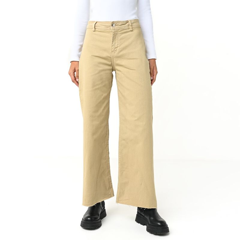 UNIVERSITY CLUB - Jean Wide Leg Tiro medio Mujer University Club