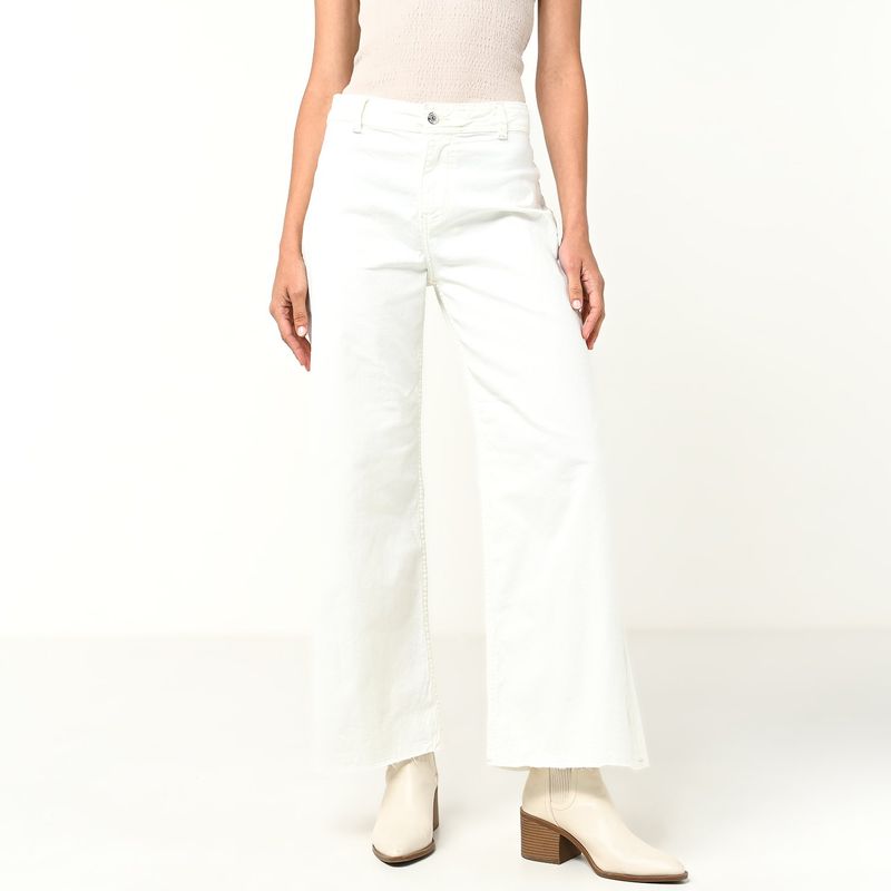 UNIVERSITY CLUB - Jean Wide Leg Tiro medio Mujer University Club