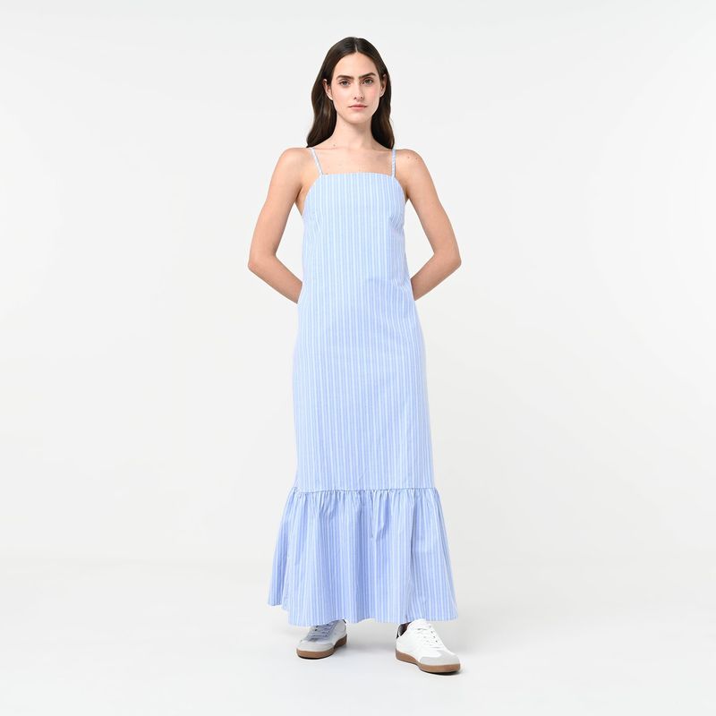 SYBILLA - Vestido Largo para Mujer de Algodón Sybilla