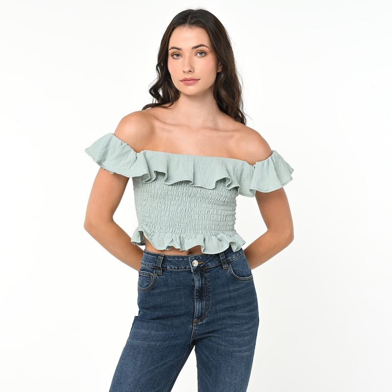 SYBILLA - Blusa Mujer Sin mangas de Algodón Sybilla