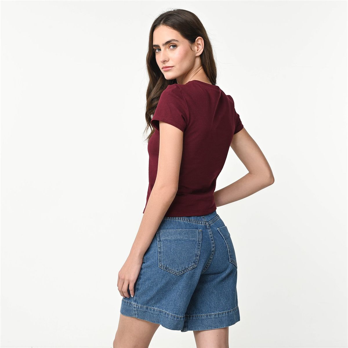 SYBILLA - Camiseta Mujer Estampado Manga corta de Algodón Sybilla