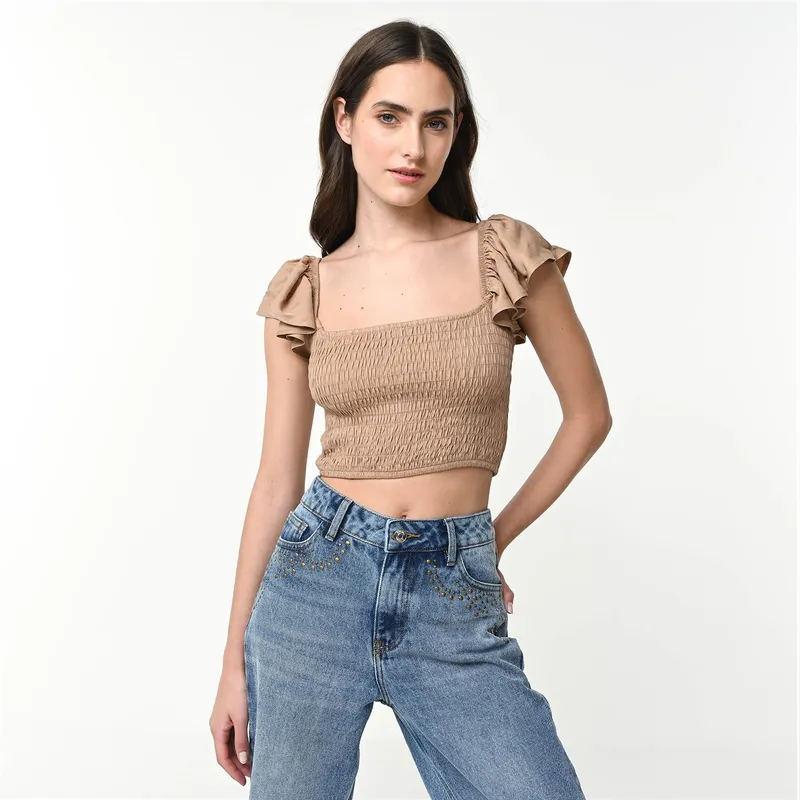SYBILLA - Crop top Mujer Sin mangas Sybilla 