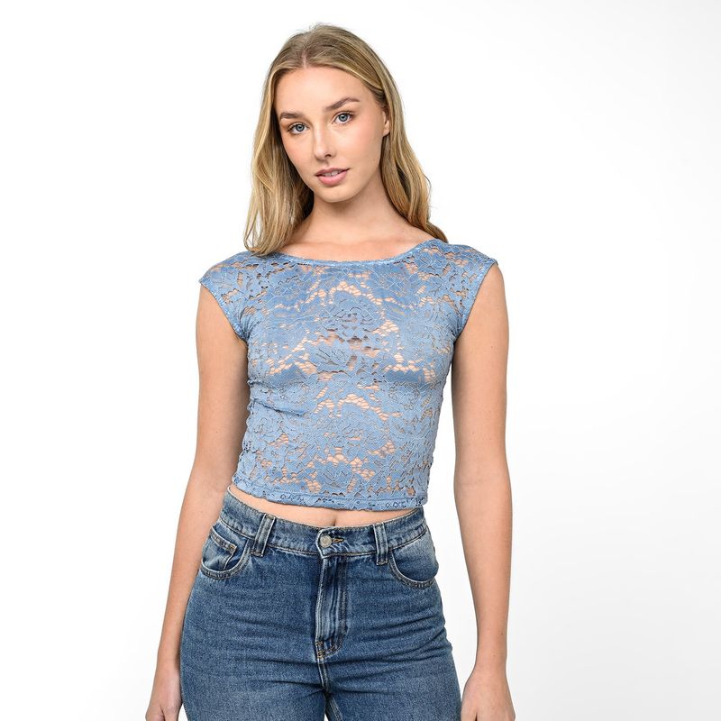 SYBILLA - Top Mujer Con transparencia Sybilla